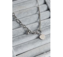 316L Çelik Gümüş Renk Tiffany Detay Kadın Kolye - TJ-BKO7670