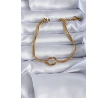 316L Çelik Gold Renk Düğüm Model Kadın Bileklik - TJ-BB5584