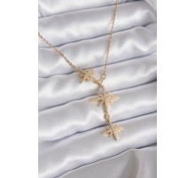 316L Çelik Zincir Gold Renk Zirkon Taşlı Kutup Yıldızı Model Kadın Kolye - TJ-BKO7814