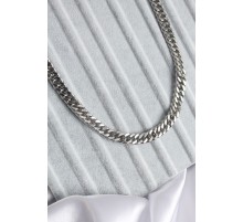 316L Çelik Gümüş Renk Sıkı Zincir Model Erkek Kolye - TJ-ERK1339