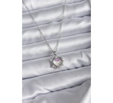 316L Çelik Zincir Gümüş Renk Kalp Model Kadın Kolye - TJ-BKO7823