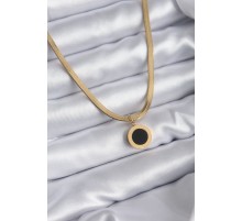 316L Çelik Gold Renk İtalyan Zincir Model İşleme Detay Kadın Kolye - TJ-BKO7867