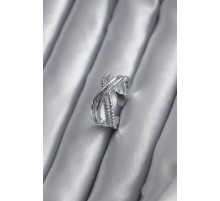 Gümüş Renk Zirkon Taşlı Kadın Yüzük - TJ-BYK2821