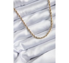 316L Çelik Gold Renk 60 cm Burgu Model Kadın Kolye - TJ-BKO7973