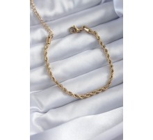 316L Çelik Gold Renk Burgu Zincir Model Kadın Bileklik - TJ-BB5667