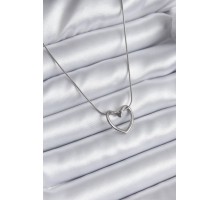 316L Çelik Gümüş Renk Kalp Model Kadın Kolye - TJ-BKO8118