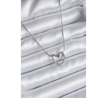 316L Çelik Gümüş Renk Kalp Model Kadın Kolye - TJ-BKO8118