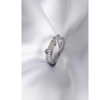 Pirinç Gümüş Renk Su Yolu Zirkon Taşlı Kadın Yüzük - TJ-BYK2914