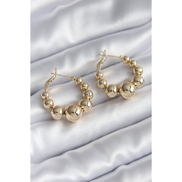 Pirinç Gold Renk Kadın Küpe - TJ-BKP8263