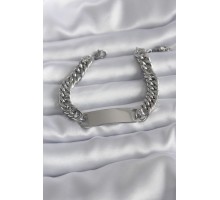 316L Çelik Gümüş Renk İsim Yazılabilir Plaka Model Kadın Bileklik - TJ-BB5743