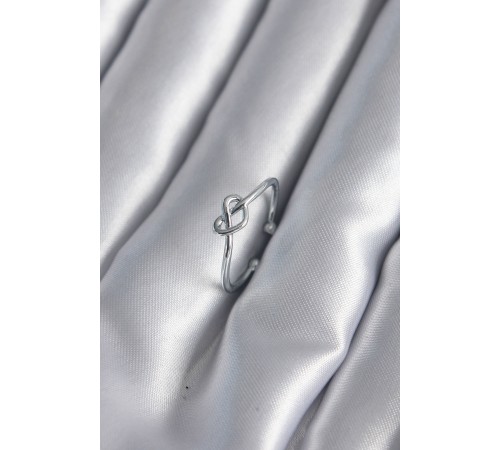 Gümüş Renk Düğüm Kalp Model Kadın Yüzük - TJ-BYK2946