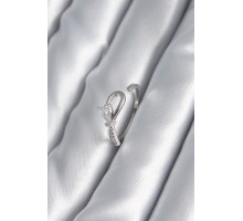 Pirinç Gümüş Renk Zirkon Taş Detay Kurdele Model Kadın Yüzük - TJ-BYK2992