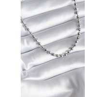 Pirinç Gümüş Renk Topçuk Detay Kadın Kolye - TJ-BKO8238