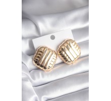 Pirinç Gold Renk İşleme Detay Kadın Küpe - TJ-BKP8403