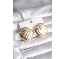 Pirinç Gold Renk İşleme Detay Kadın Küpe - TJ-BKP8403