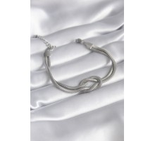 316L Çelik Çelik Gold Renk İtalyan Zincir Düğüm Model Kadın Bileklik - TJ-BB5860