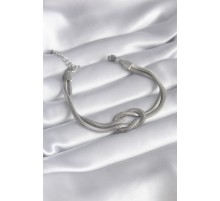 316L Çelik Çelik Gold Renk İtalyan Zincir Düğüm Model Kadın Bileklik - TJ-BB5860