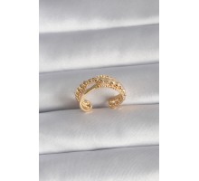 Pirinç Gold Renk Kadın Yüzük - TJ-BYK3029