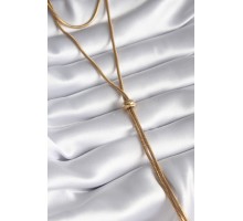 316L Çelik Gold Renk Tüp Zincir Asansör Model Kadın Kolye - TJ-BKO8286