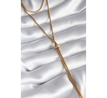 316L Çelik Gold Renk Tüp Zincir Asansör Model Kadın Kolye - TJ-BKO8286