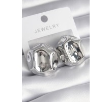 Pirinç Gümüş Renk İşlemeli Top Model Kadın Küpe - TJ-BKP8558