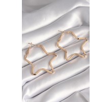Pirinç Gold Renk Yıldız Model Kadın Küpe - TJ-BKP8708