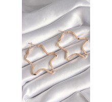 Pirinç Gold Renk Yıldız Model Kadın Küpe - TJ-BKP8708