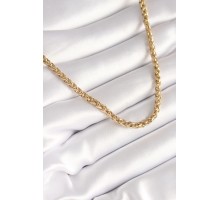 316L Çelik Gold Renk Burgu Zincir Model Kadın Kolye - TJ-BKO8446