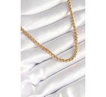 316L Çelik Gold Renk Burgu Zincir Model Kadın Kolye - TJ-BKO8446