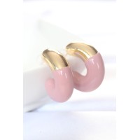 CCB Gül Kurusu Gold Çift Renk Küpe TJ-BKP8872