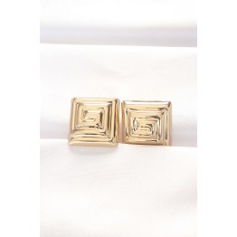Pirinç Gold Renk Kare Form Küpe TJ-BKP8879