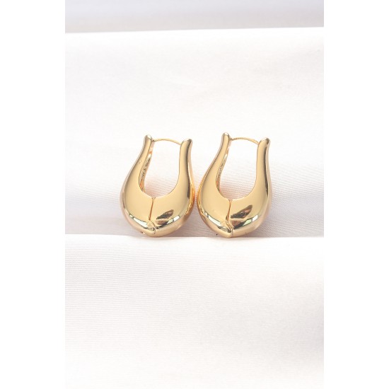 Pirinç Gold Renk Bombeli Küpe - TJ-BKP8878