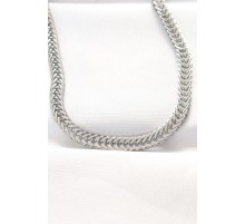 316L Çelik Silver Renk Balık Sırtı Zincir Kolye - TJ-BKO8530