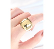 Gold Renk Ayarlanabilir Bombeli Ayna Yüzük - TJ-BYK3123