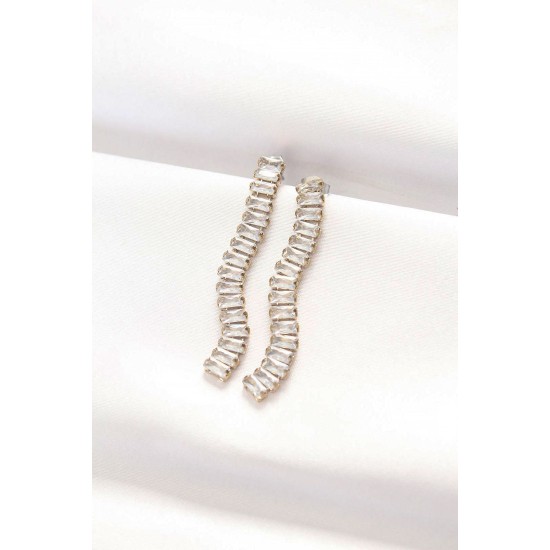 316L Çelik Gold Renk Su Yolu Küpe - TJ-BKP8900