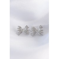 Pirinç Gümüş Renk Fiyonk Küpe TJ-BKP8931