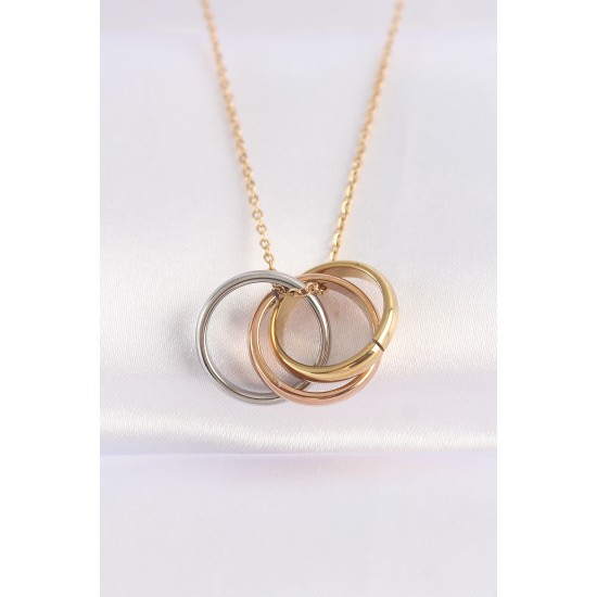 toptan-xml-dropshipping-316L Çelik Zincir Çoklu Renk Model Kolye - TJ-BKO8668