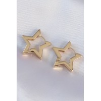 Pirinç Gold Renk Yıldız Küpe TJ-BKP8982