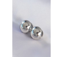 Pirinç Gümüş Renk İçi Boş Minimal Topçuk Küpe - TJ-BKP8985