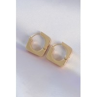 Pirinç Gold Renk Kare Küpe TJ-BKP8986