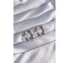 316L Çelik Gümüş Renk Minimal Bubble Küpe - TJ-BKP9042