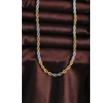 316L Çelik Çift Renk Burgu Tasarımlı Kolye - TJ-ERK1364