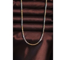 316L Çelik Çift Renk İnce Arnavut Zinciri Tasarımlı Kolye - TJ-ERK1366