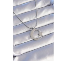 316L Çelik Gümüş Renk Ay Yıldız Model Unisex Kolye - TJ-BKO8882