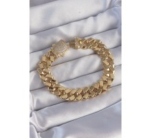 Vip Seri Gurmet Zirkon Taşlı Gold Renk Bileklik - TJ-BB6173