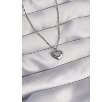 316L Çelik Gümüş Renk Kalp Model Love Kolye - TJ-BKO8932
