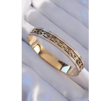 316L Çelik Gold Renk Zirkon Taşlı Tiffany Model Kelepçe - TJ-BB6188
