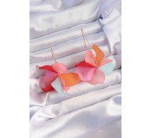 Pirinç Karışık Soft Renkli Flora Küpe - TJ-BKP9260