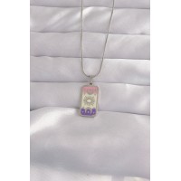 316L Çelik Gümüş Renk Karışık Mineli Ay Figür Tarot Kolye TJ-BKO9044