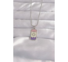 316L Çelik Gümüş Renk Karışık Mineli Ay Figür Tarot Kolye - TJ-BKO9044